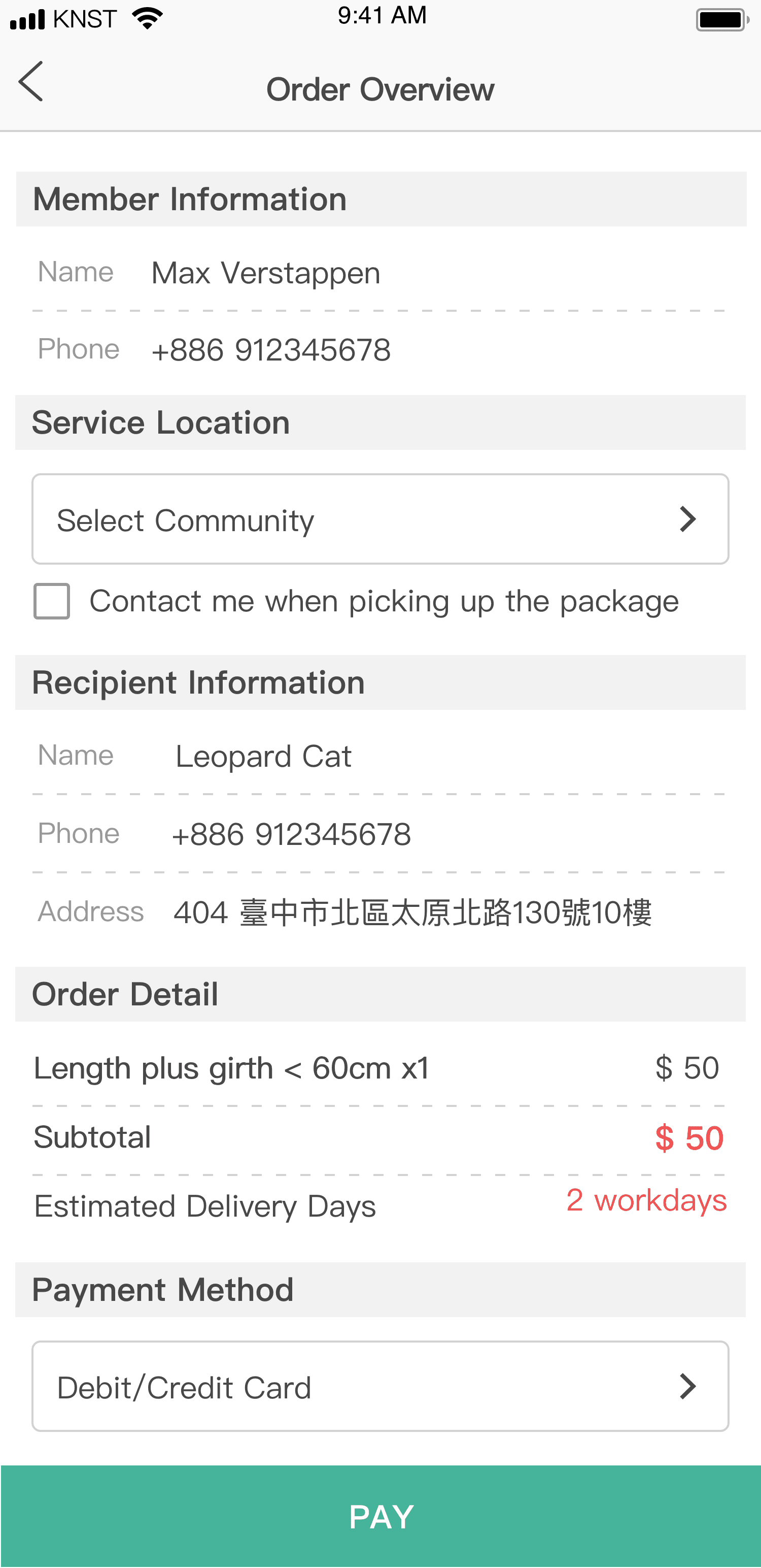 More Order Details