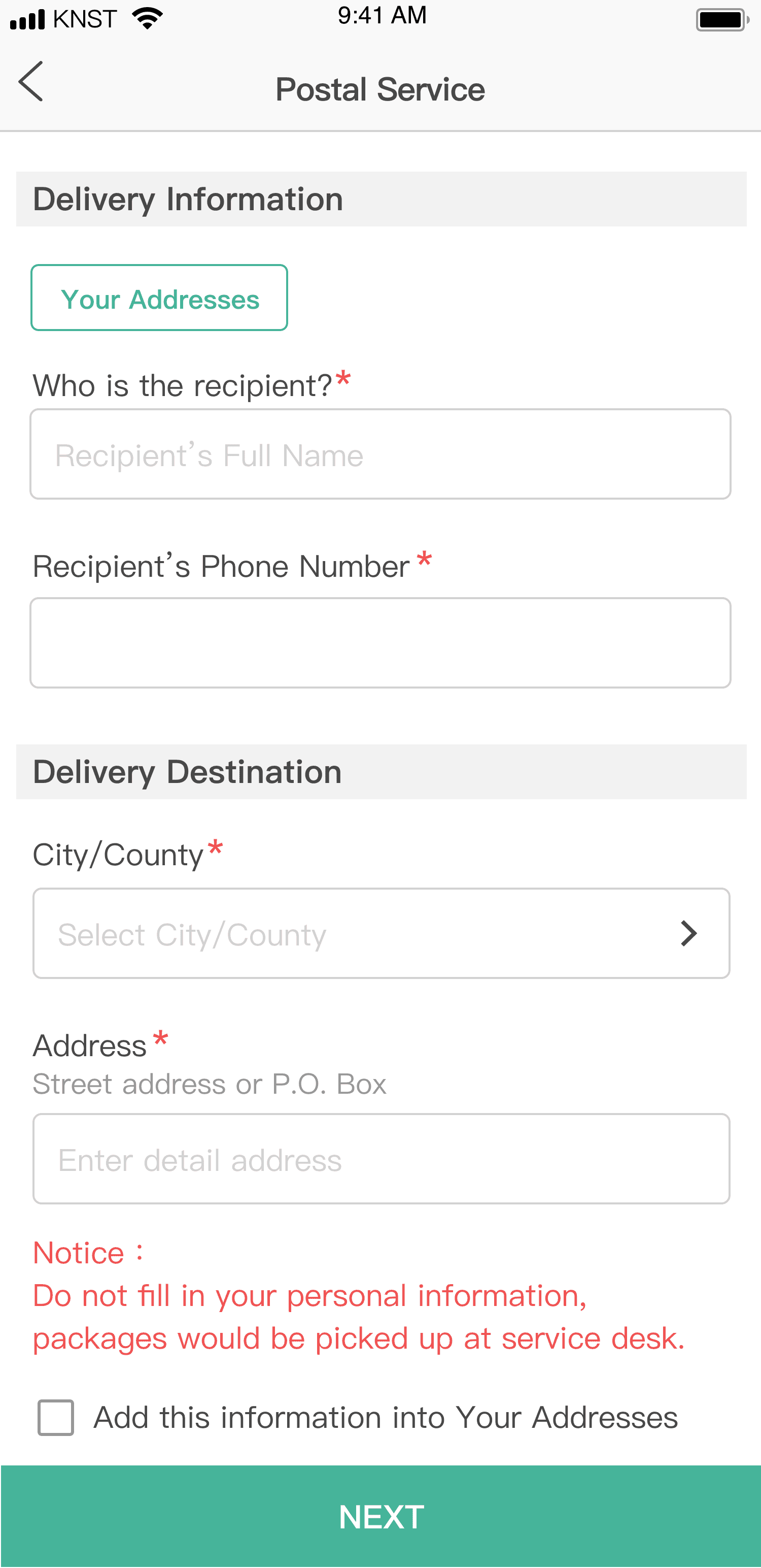 Your Address Function