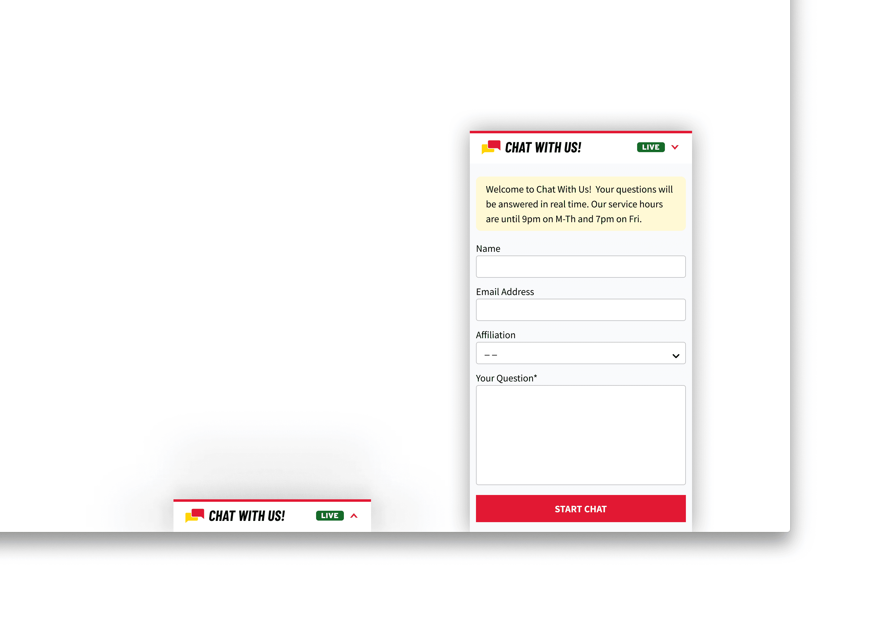 A Live Chat Service Redesign