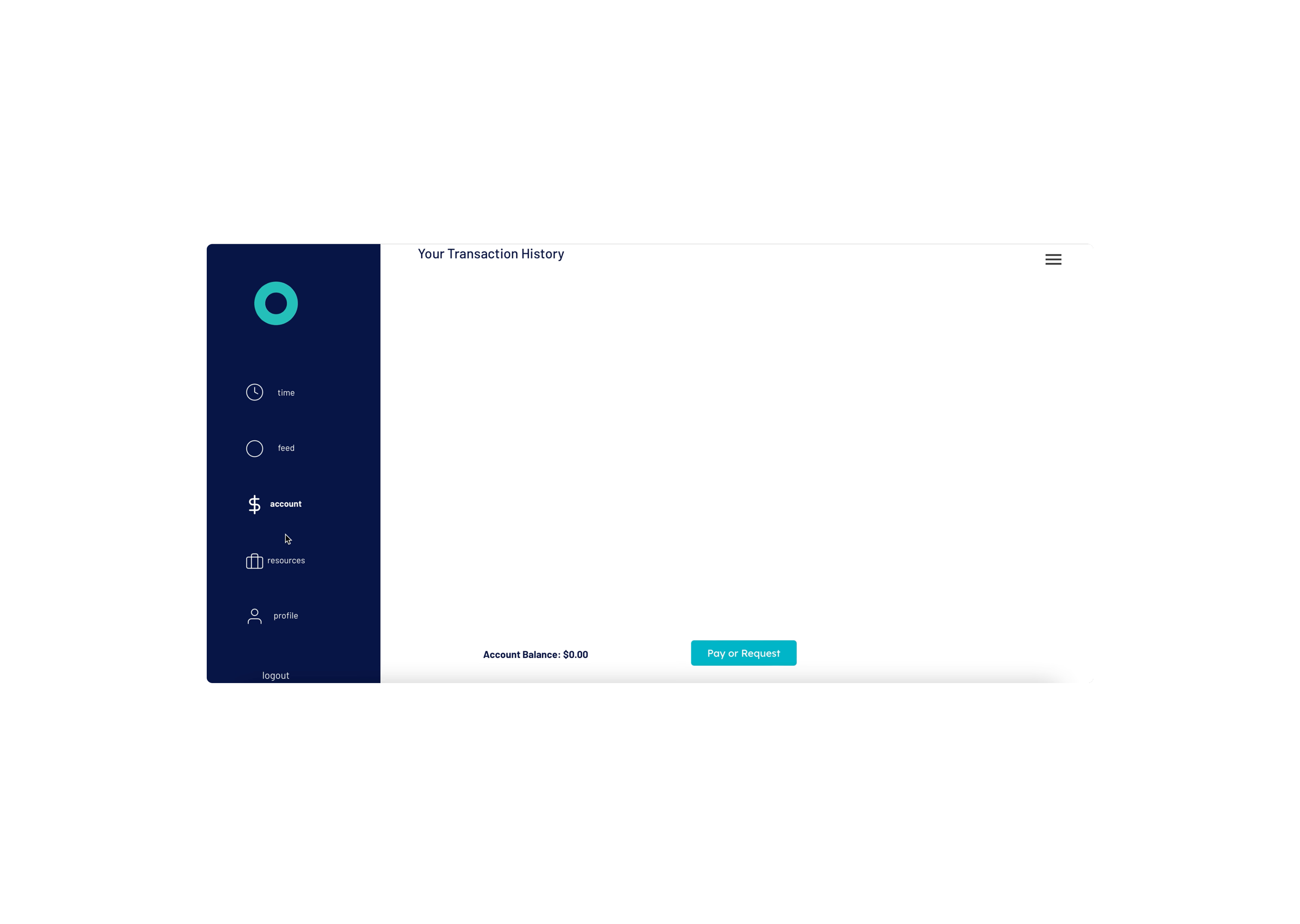 Original ICA page — transaction history without ownership context.